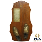 Walter Hagen Trophy Erskine Park Golf Club, South Bend, IN-Plaque with Bronzed Shoes & Ball-Probst Collection
