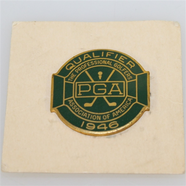 1946 PGA Championship at Portland C.C. Contestant Badge - Ben Hogan First Major Win - Near Mint