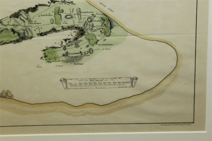 The Old Course at St.Andrews Map Surveyed & Depicted By Alister MacKenzie - March 1924