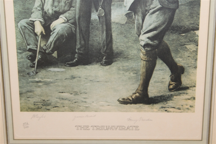 JH Taylor, James Braid, & Harry Vardon 'The Triumvirate Limited Edition Lithograph 256/300 - Framed