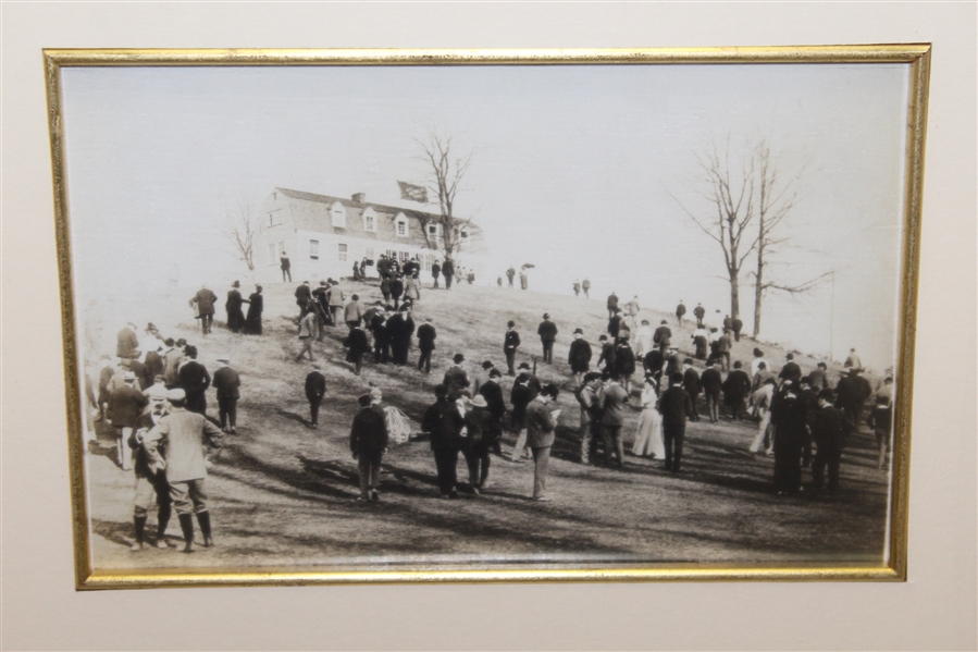 Oakland GC Bayside B&W Photo of 1900 Match Between Walter Travis & Harry Vardon - Framed