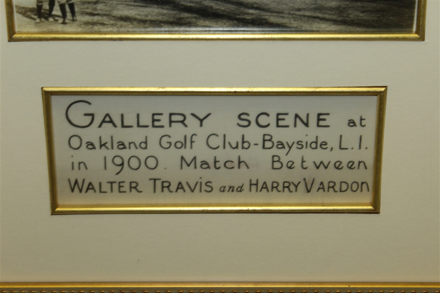 Oakland GC Bayside B&W Photo of 1900 Match Between Walter Travis & Harry Vardon - Framed