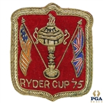 1975 Ryder Cup @ Laurel Valley Crest Shield Player Blazer Patch - Red With Gold Piping - Small