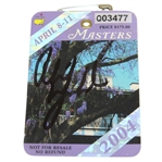 Phil Mickelson Signed 2004 Masters Tournament Badge #Q03477 - First Green Jacket JSA ALOA