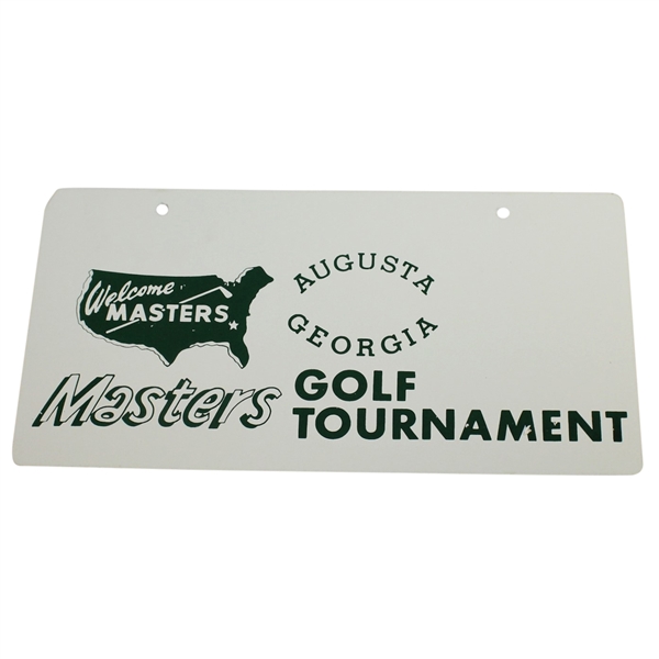 Classic Masters Golf Tournament Green & White Metal License Plate