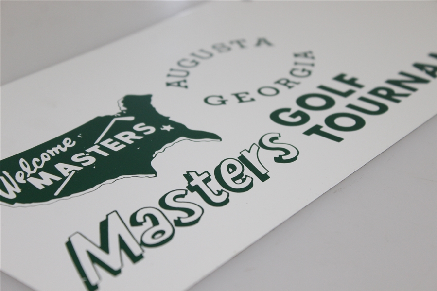 Classic Masters Golf Tournament Green & White Metal License Plate