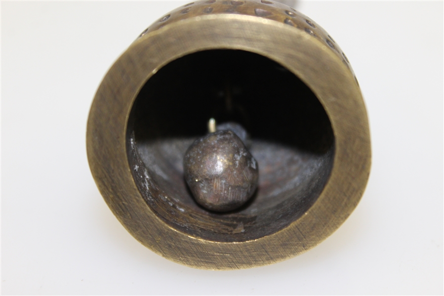 Vintage Dunlop Man Brass Bell with Original Patina
