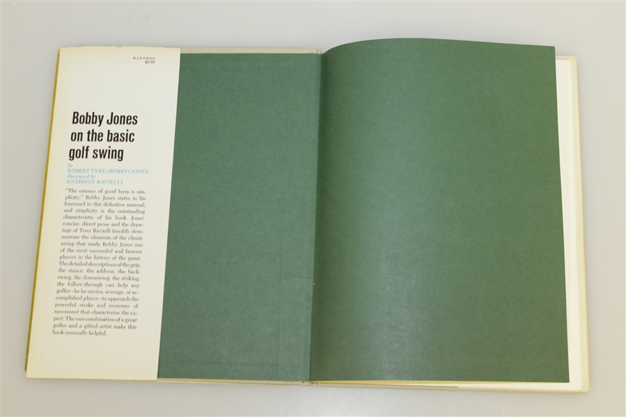 1969 Bobby Jones one the Basic Golf Swing 1st Edition Book with Dust Jacket