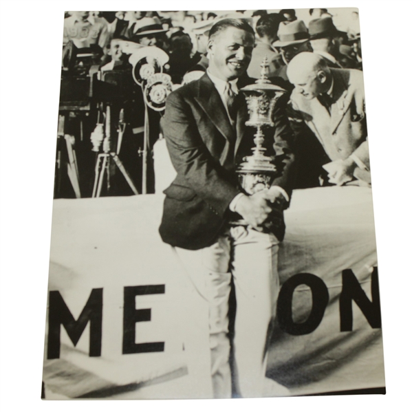 Bobby Jones Amateur Trophy at Merion - 1930 US Amateur USGA Stamped 8x10 B&W Photo