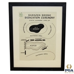 Official Augusta National Golf Club 1955 Sarazen Bridge Dedication Ceremony Map Layout
