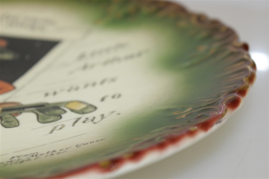 1901 Denslows Mother Goose Rain, Rain, Go Away Decorative Plate-Haynes Co. Baltimore