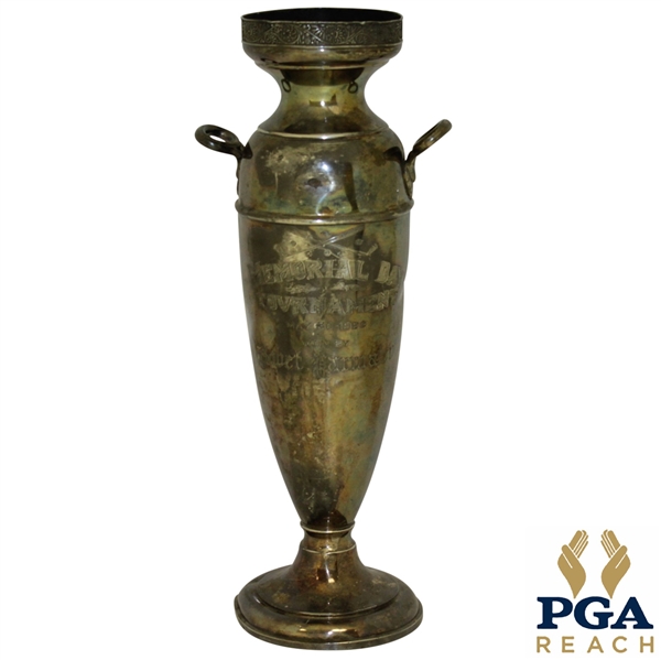 1929 Memorial Day Tournament Silver Trophy Cup Won By Robert Parmater