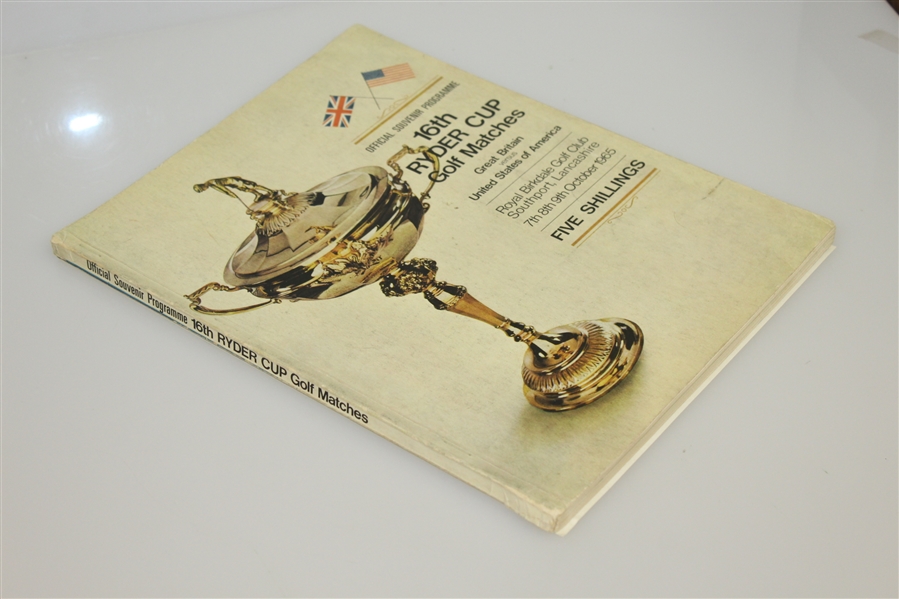 1965 Ryder Cup at Royal Birkdale Golf Club Official Program - USA 19 1/2 - 12 1/2