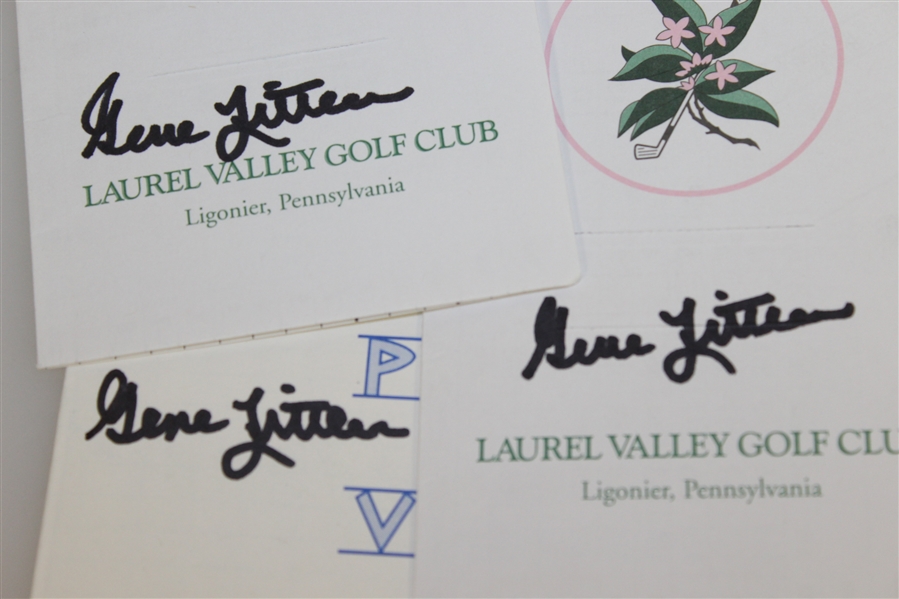 Gene Littler Signed Pauma Valley CC & Two Laurel Valley GC Scorecards JSA ALOA