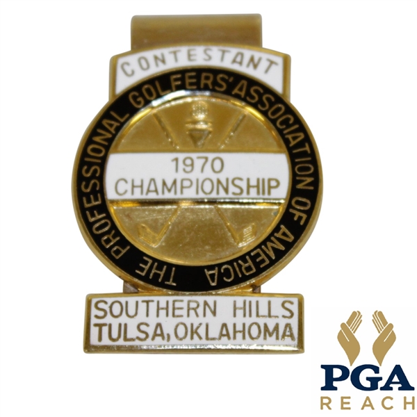 1970 PGA Championship at Southern Hills Contestant Badge - Dave Stockton Winner