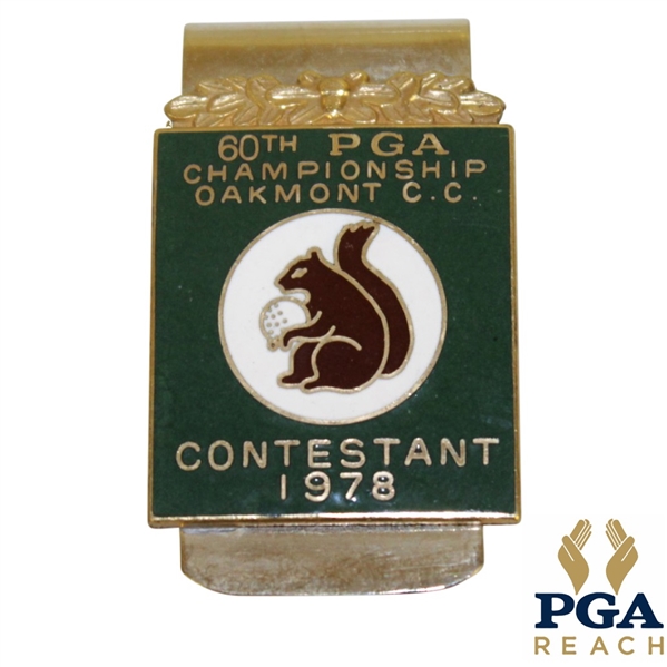 1978 PGA Championship at Oakmont CC Contestant Badge - John Mahaffey Winner