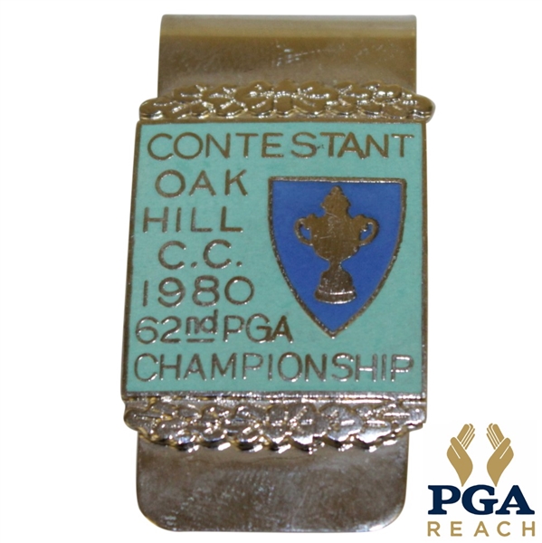 1980 PGA Championship at Oak Hill CC Contestant Badge - Jack Nicklaus Winner