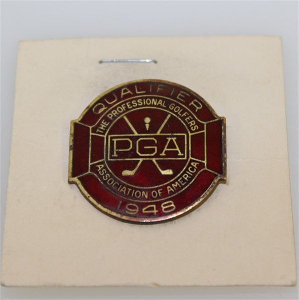 1948 PGA Championship at Norwood Hills CC Contestant Badge - Ben Hogan Winner