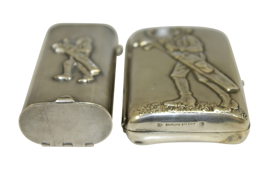 Vintage Lighter & Sterling Silver Match Safe - Very Good Condition