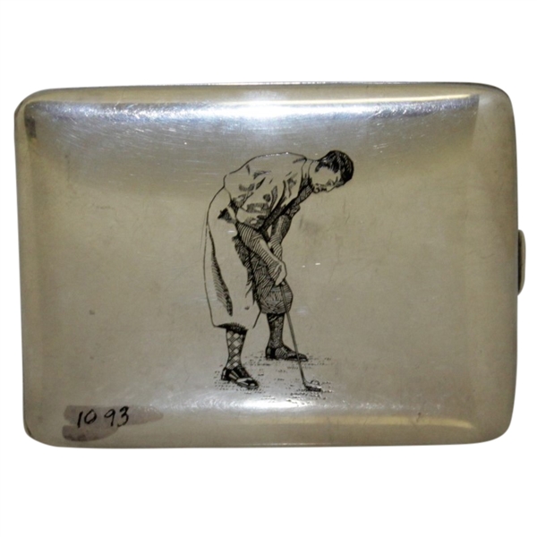 1933 Shenecossett Men's Invitation Tournament Consolation Championship Runner Up Engraved Cigarette Box