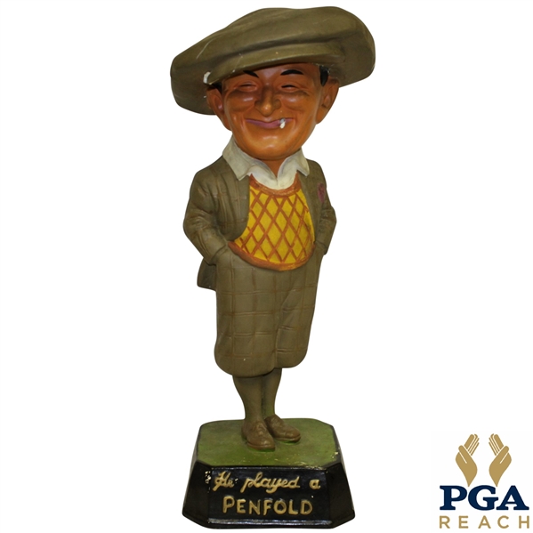 He Played a Penfold Golf Ball Advertising Figure Point Of Purchase Display - Missing Cigar