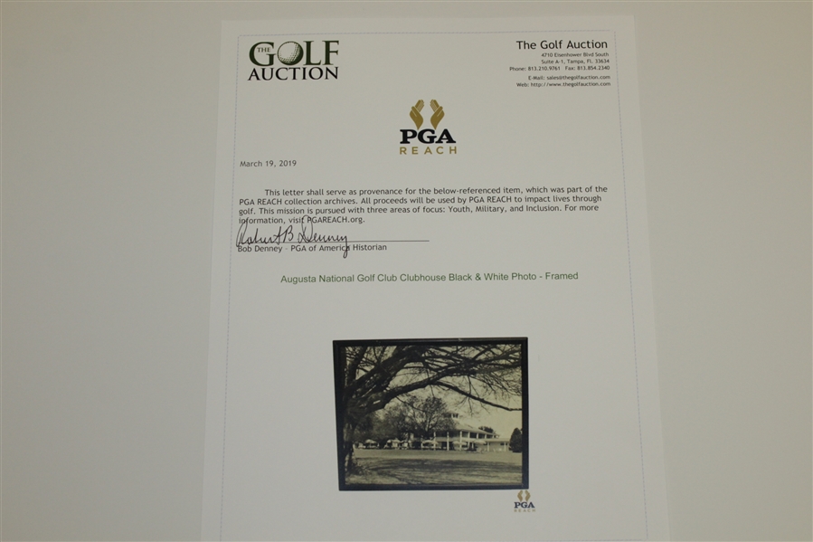 Augusta National Golf Club Clubhouse Black & White Photo - Framed