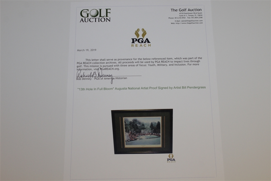 13th Hole In Full Bloom Augusta National Artist Proof Signed by Artist Bill Pendergrass