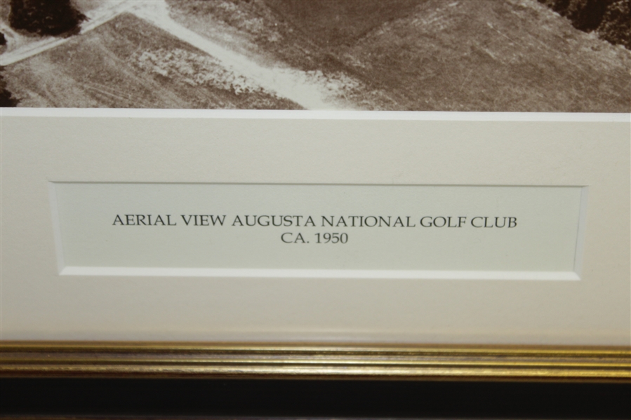 Augusta National Golf Club Circa 1950 Aerial Black & White Photo - Framed