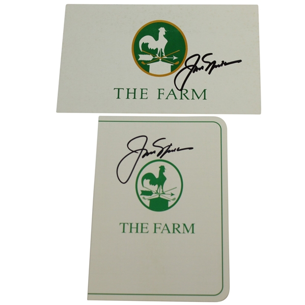 Two Jack Nicklaus Signed Scorecards from 'The Farm' JSA ALOA