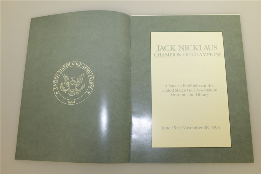 Jack Nicklaus Signed 1993 USGA Champion of Champions Museum Invite with Program JSA ALOA