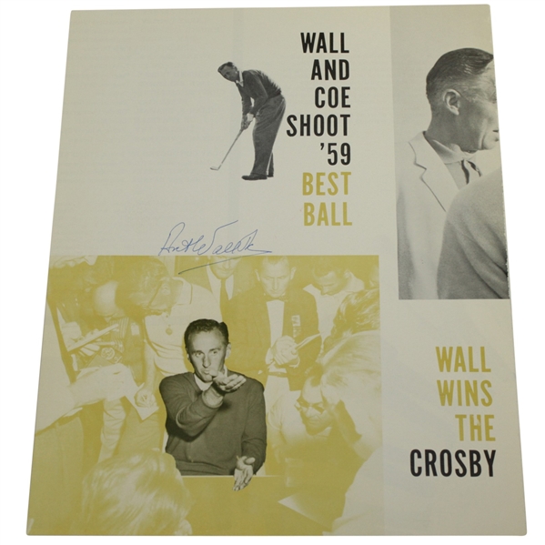 Art Wall Jr. 1959 Masters Champ Signed 'Wall & Coe Shoot 59 Best Ball Page JSA ALOA