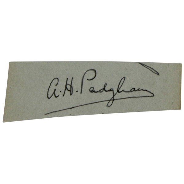A.H. Padgham 1936 British Open Champ Signed Cut JSA ALOA