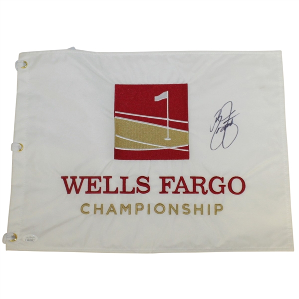 Rickie Fowler Signed Wells Fargo Championship Undated Embroidered Flag JSA #DD17230