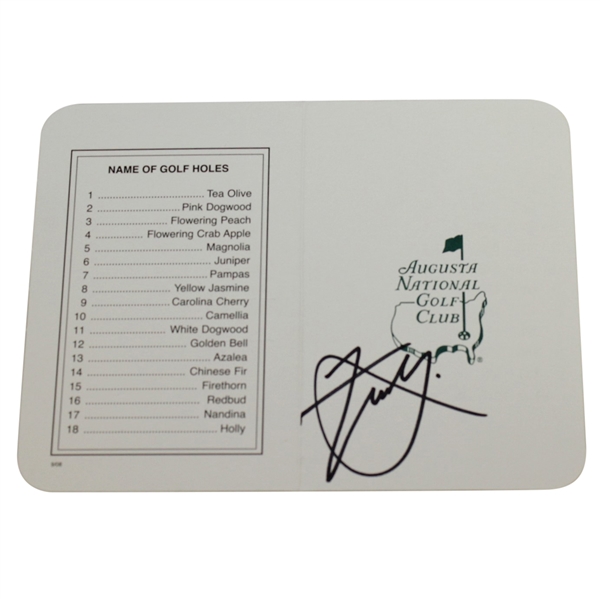 Xander Schauffele Signed Augusta National Golf Club Scorecard JSA #DD11007