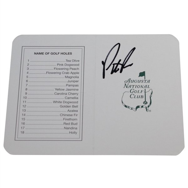Patrick Reed Signed Augusta National Golf Club Scorecard JSA #U64862