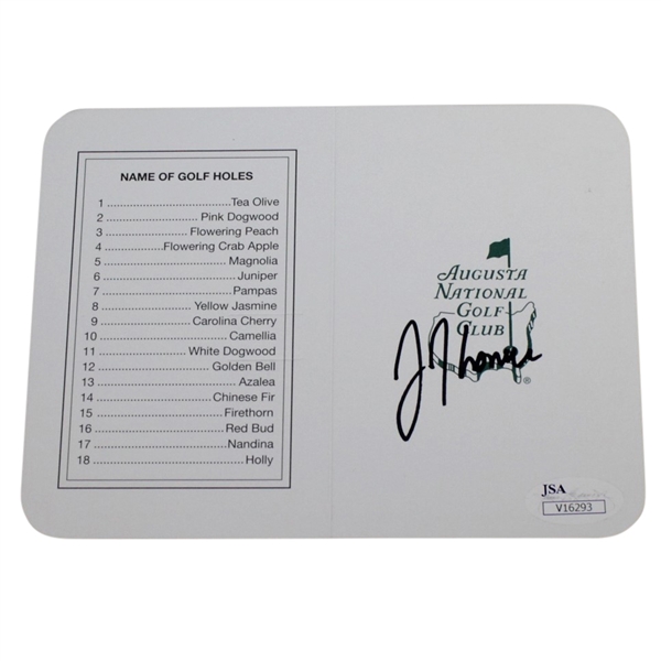 Justin Thomas Signed Augusta National Golf Club Scorecard JSA #V16293