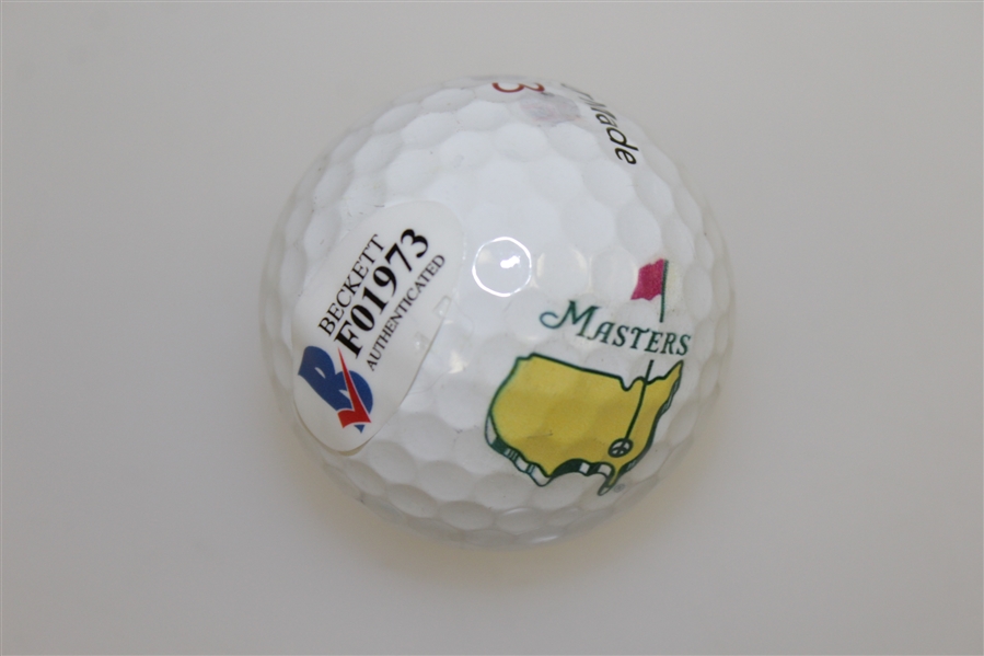 Rickie Fowler Signed Masters Logo Golf Ball BECKETT #F01973