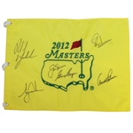 2012 Masters Dinner Champs Flag Signed by Big Three Plus Woods & Mickelson JSA FULL #Z46751