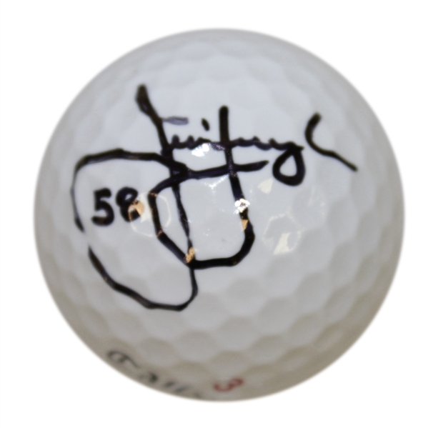 Jim Furyk Signed Golf Ball with 58 Notation with Yardage Book & Sunday Pairing Booklet JSA ALOA