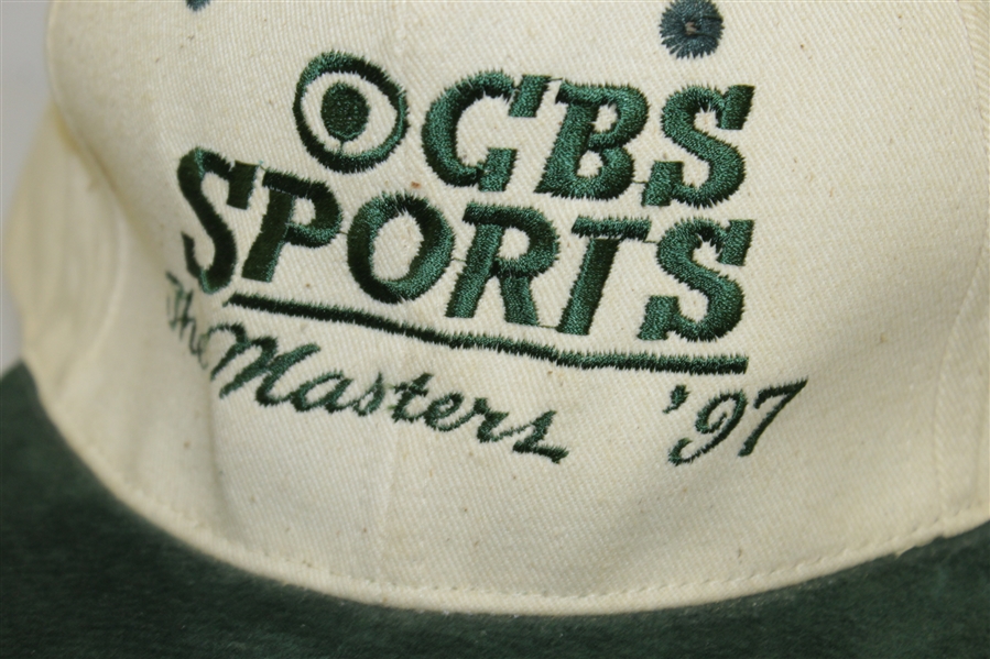 1997 The Masters CBS Sports Cream Hat with Green Bill - Made by KC