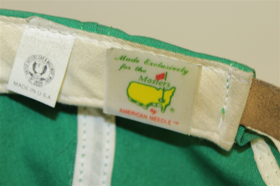 1980's Augusta National Golf Club Official Caddy Green Hat - Made by American Needle