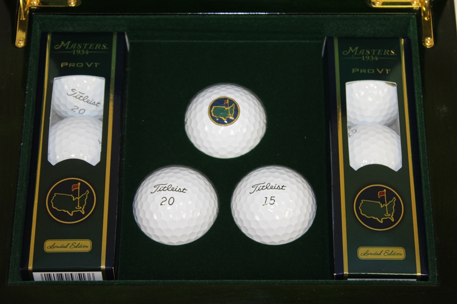 Masters 2015 Commemorative Emerald Box with Two Sleeves of Golf Balls