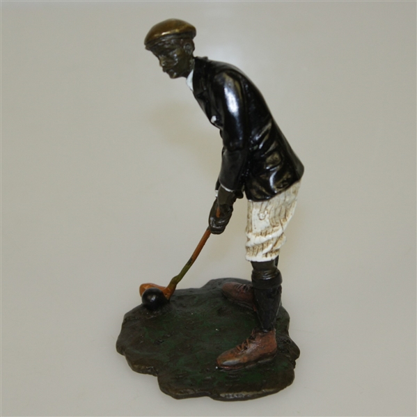 Vienna Cold Painted Bronze Golfer Signed 'FBW' - Fritz Bermann Vienna