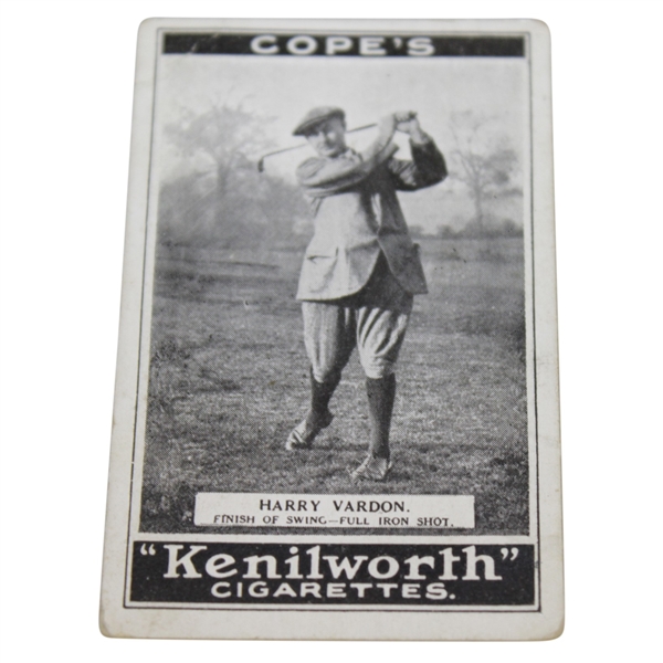 Harry Vardon Cope's Kenilwroth Cigarettes Card #7 - Finish of Swing, Full Iron Shot
