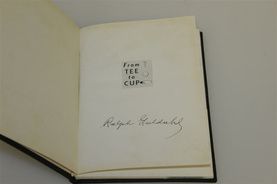 'From Tee to Cup by the Four Masters' 1937 1st Edition 1st Printed with Facsimile Guldahl Signature