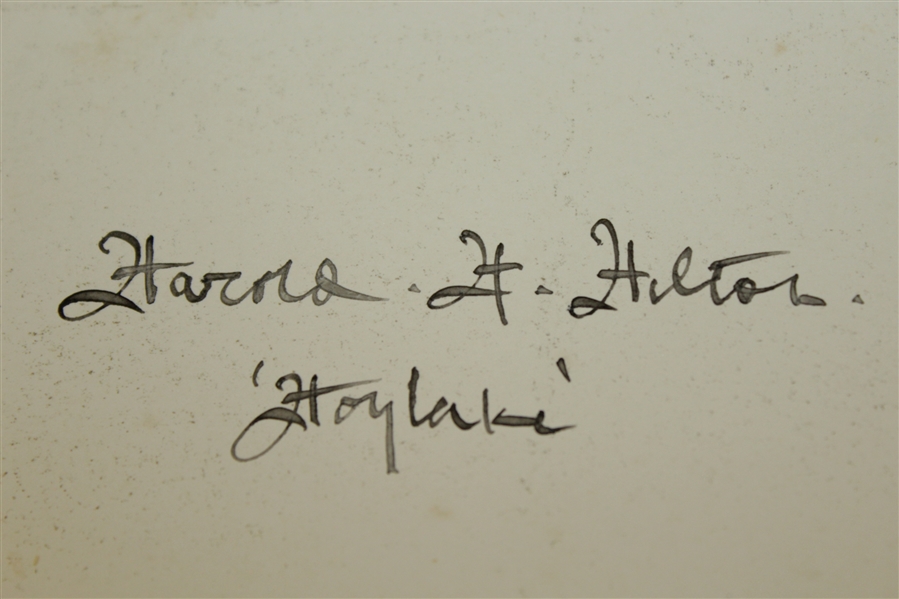 Vintage Harold H. Hilton Signed Card with 'Hoylake' Notation JSA ALOA