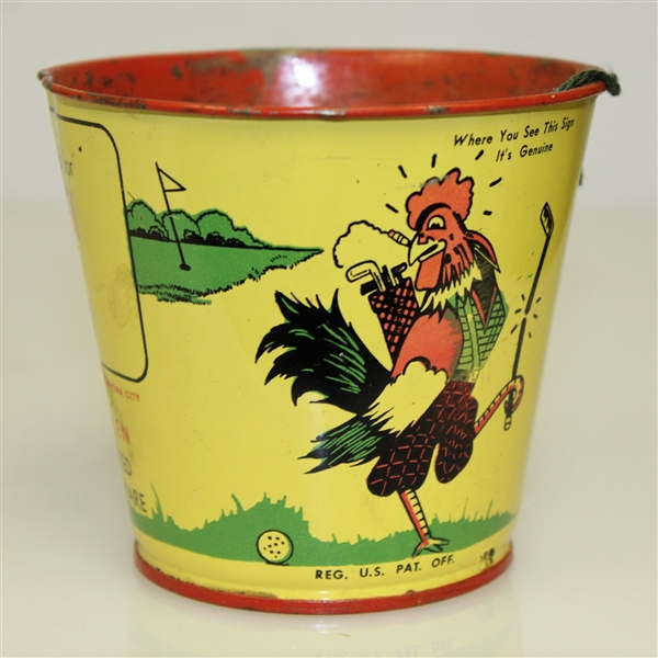 Classic 'Chicken In The Rough' Oklahoma City Golf Themed Bucket - Copyright 1937