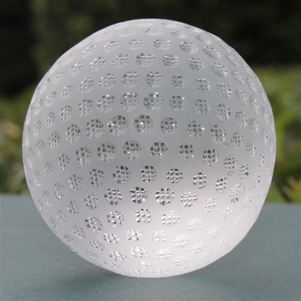 Tiffany & Co Luxury Leaded Crystal Art Glass Golf Ball Paperweight