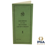 1942 Records of the Masters Tournament Issued by Augusta National - Seldom Seen