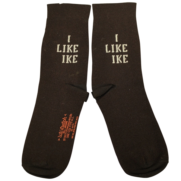 Pair of Dark Brown I Like Ike Socks